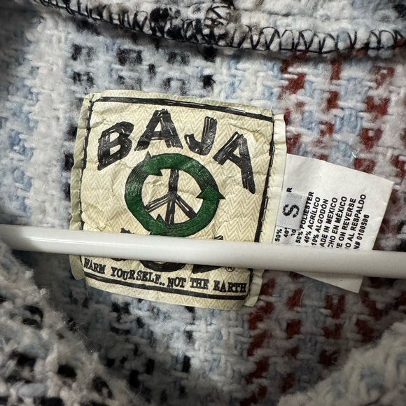 Baja Hoodie / Mexican Baja Pullover – Multicolor Woven – Unisex - Picture 4 of 4